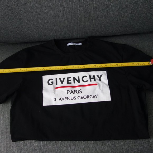 GIVENCHY PARIS 3 AVENUS GEORGEV Black Made in Italy T-Shirt Size XXL - Picture 4 of 9